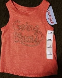 𝅺BABY girls "going‎ places" tank NWT